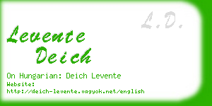 levente deich business card